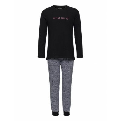 Schiesser Girls Pyjama Long Svart