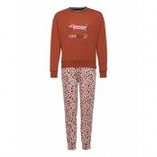 Girls Pyjama Long Pyjamas Set Brun Schiesser