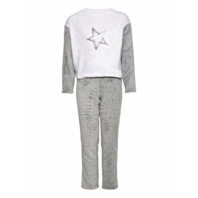 Girls Pyjama Long Pyjamas Set Grå Schiesser