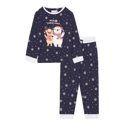 Happy Seasons Best Friends Christmas Pyjamas Kids - Navy - 1-2Y