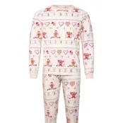 Happy Seasons Christmas Cookie Pyjamas Beige - Cream - XXL