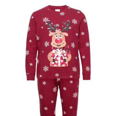 Happy Seasons Rudolfs Cute Pyjamas Rød - Red - XXXL