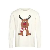 Happy Seasons The Reindeer Pyjamas Top - Cream - XS