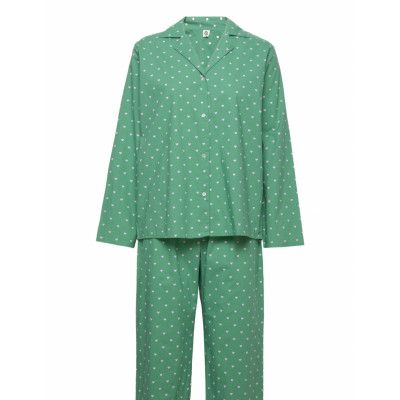Hearty Pyjamas Set Pyjamas Grön *Villkorat Erbjudande Becksöndergaard