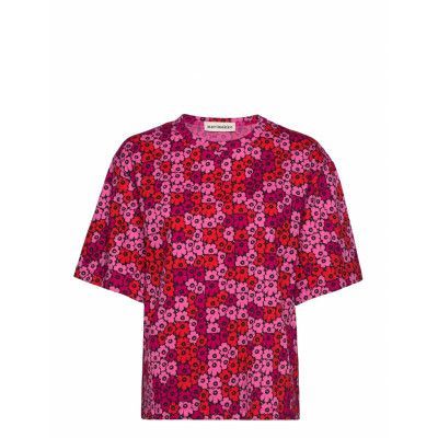 Hiirenkorva Pikkuinen Unikko Tops T-shirts & Tops Short-sleeved Red Marimekko