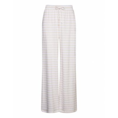 Hiljainen Tasaraita Light Pyjamasbyxor Mjukisbyxor Beige Marimekko