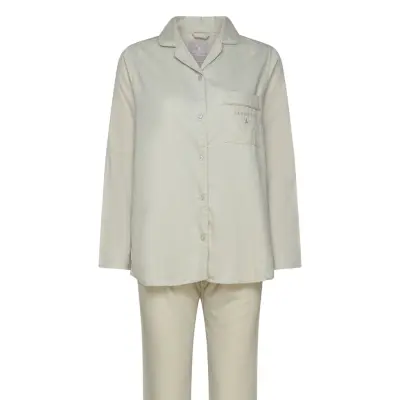 Hotel Women's Organic Cotton Sateen Pajama Pyjamas Grön Lexington Home