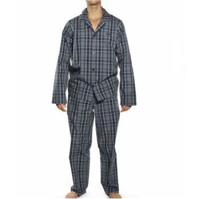 Hugo Boss Gift Box Pyjamas Check Open Blue * Fri Frakt * * Kampanj *