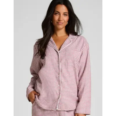 Hunkemöller Essentials Flannel Pyjama Top - Pink - M