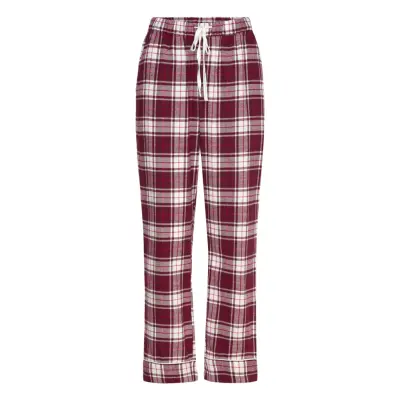 Hunkemöller Flannel Pyjama Pants Burgundy