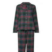 Hunkemöller Flannel Pyjama Set Grön