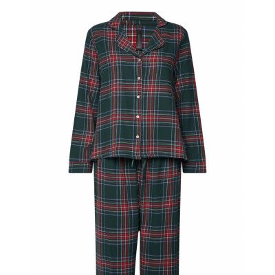 Hunkemöller Flannel Pyjama Set Grön