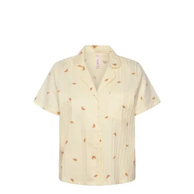 Hunkemöller Jacket Ss Cotton Croissant Gul