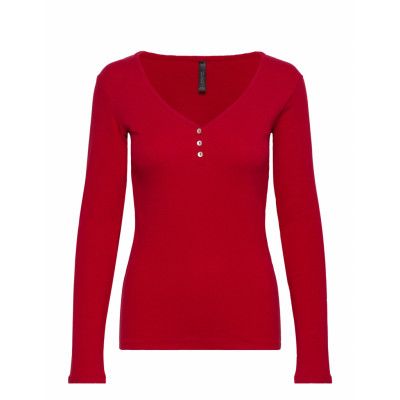 Hunkemöller Long-Sleeved Pyjama Top Röd