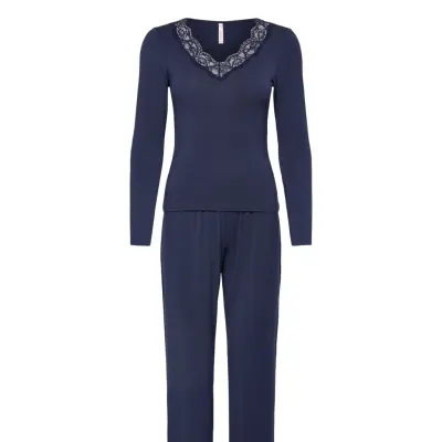 Hunkemöller Pajama Set Marinblå