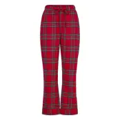 Hunkemöller Pant Flannel Straight Check Röd