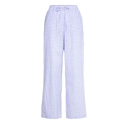 Hunkemöller Pant Seersucker Check Blå