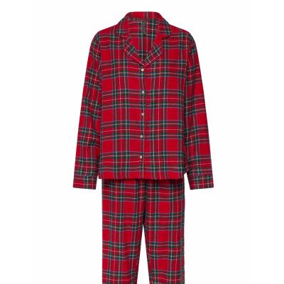 Hunkemöller Pj Flannel Twill Check Röd
