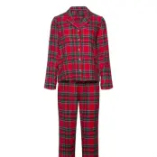 Hunkemöller Pj Ls Flannel Twill Check Röd