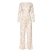 Hunkemöller Pj Ls Pointelle Bear Vit