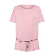 Hunkemöller Pj Short Jersey Loosefit Dot Rosa