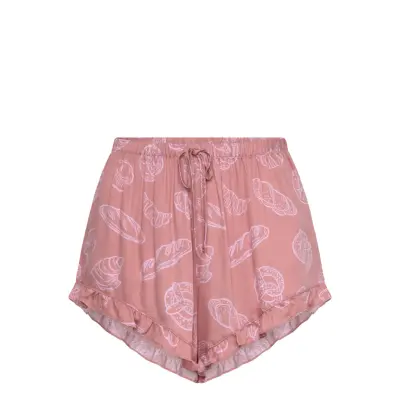 Hunkemöller Short Vis Satin Ruffle Rosa