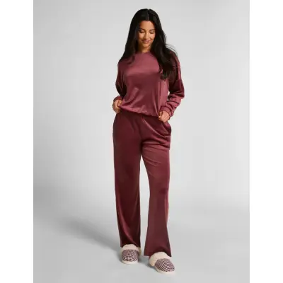 Hunkemöller Velvet Pyjama Set - Burgundy - XS