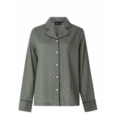 Isabella Lyocell Pajama Set Pyjamas Grön Lexington Home