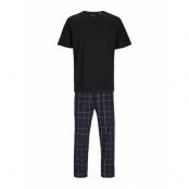 Jack & J S Jacbasic Tee And Woven Pants Giftbox Svart