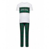 Jacjj Checked Ss Tee And Pants Set Jnr Pyjamas Set Grön Jack & J S