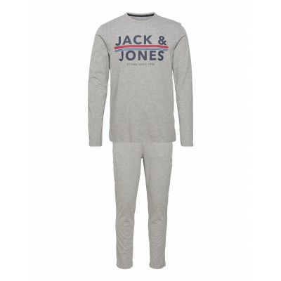 Jacron Tee Ls And Pants Lw Set Pyjamas Grå Jack & J S