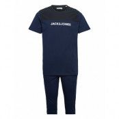 Jacsmith Lw Ss Tee And Pants Pyjamas Blå *Villkorat Erbjudande Jack & J S