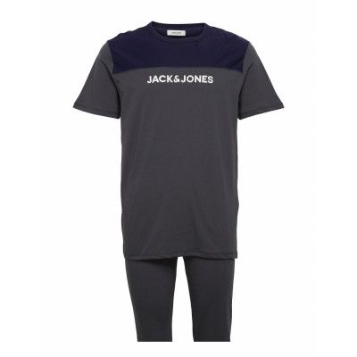 Jacsmith Lw Ss Tee And Pants Pyjamas Grå Jack & J S