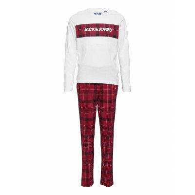 Jactrain Lw Pants And Ls Tee Kjr Pyjamas Set Röd Jack & J S