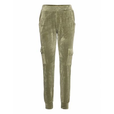 Jogger Velours Cargo Pyjamasbyxor Mjukisbyxor Grön Hunkemöller