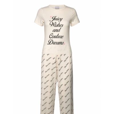 Juicy Couture Juicy Wishes Shortsleeve Pyjama Set Sugar Swizzle Kräm
