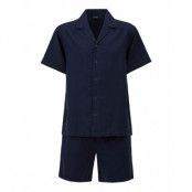Karter Cotton/Linen Pajama Set Pyjamas Blue Lexington Home