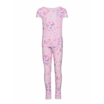 Kids 100% Organic Cotton Butterfly Pj Set Pyjamas Set Rosa GAP