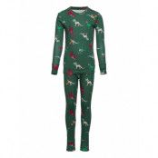 Kids 100% Organic Cotton Dinosaur Print Pj Set Pyjamas Set Multi/mönstrad GAP