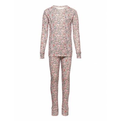Kids 100% Organic Cotton Floral Pj Set Pyjamas Set Multi/mönstrad GAP