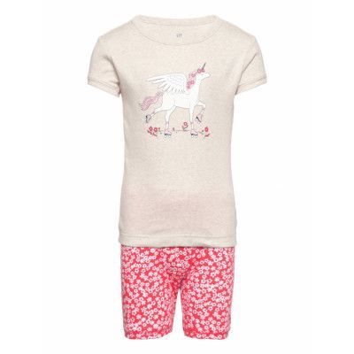Kids 100% Organic Cotton Unicorn Pj Shorts Set Pyjamas Set Multi/patterned GAP