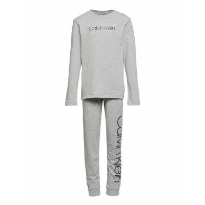 Knit Pj Set Pyjamas Set Grå Calvin Klein