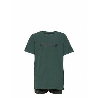 Knit Pj Set Pyjamas Set Grön Calvin Klein