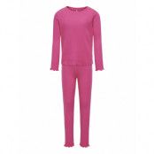 Kids Only Kogmunte Loungewear L/S Pant Set Jrs Rosa