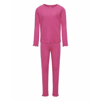 Kids Only Kogmunte Loungewear L/S Pant Set Jrs Rosa