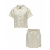 Kids Only Kogsarah Short Satin Nightwear Set Wvn Kräm