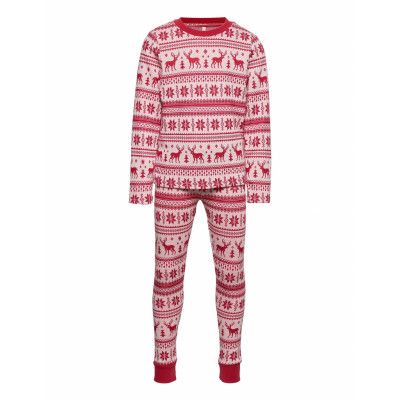 Konchristmas Loungewear Set Pyjamas Set Röd Kids Only