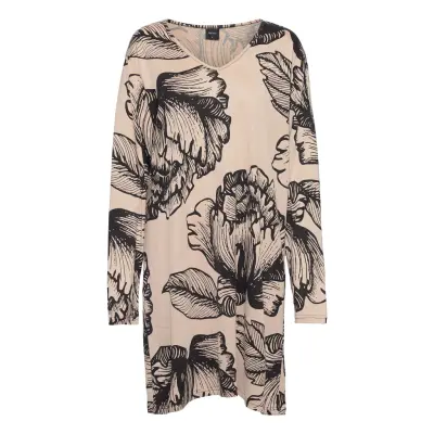 Ladies Big Shirt, Aurora Nattlinne Beige Nanso