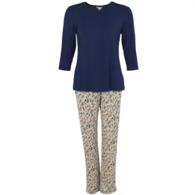 Lady Avenue Bamboo Pyjamas Three Quarter Sleeve