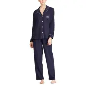 Lauren Ralph Lauren Homewear Lrl Hammond Knit Collar Pj Set - Navy - L